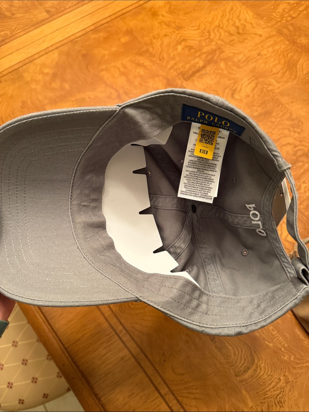 Ralph Lauren Gray Baseball Cap with White Polo Logo - Picture 3 of 3